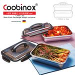 Coobinox® Square Stainless Steel Airtight Container Set (CO-52-03) - SUS 304 Handle Type (1.7L x 2ea)